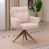 Cotswold Blush Pink Fabric Swivel Dining Armchairs – Set of 4 - Pendle Village Furniture